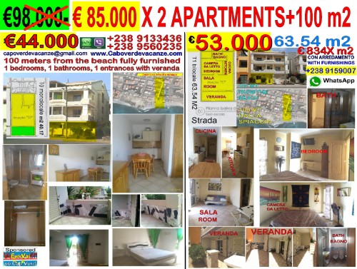 OFFERTISSIMA 2 €85000 X 2 APPARTAMENTI M2 63+40 OASIS  eeevai caboverdevacanze.comOFFERTISSIMA €85000 X 2 APPARTAMENTI M2 63+40 OASIS  eeevai caboverdevacanze.com