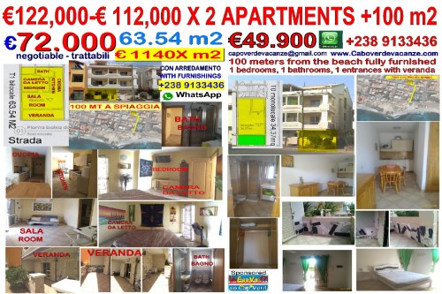 OFFERTISSIMA2 €112.000 X 2 FERIENWOHNUNGEN M2 63+44 OASIS Sal, Kap Verde, Ferien, caboverdevacanze, Hallo.